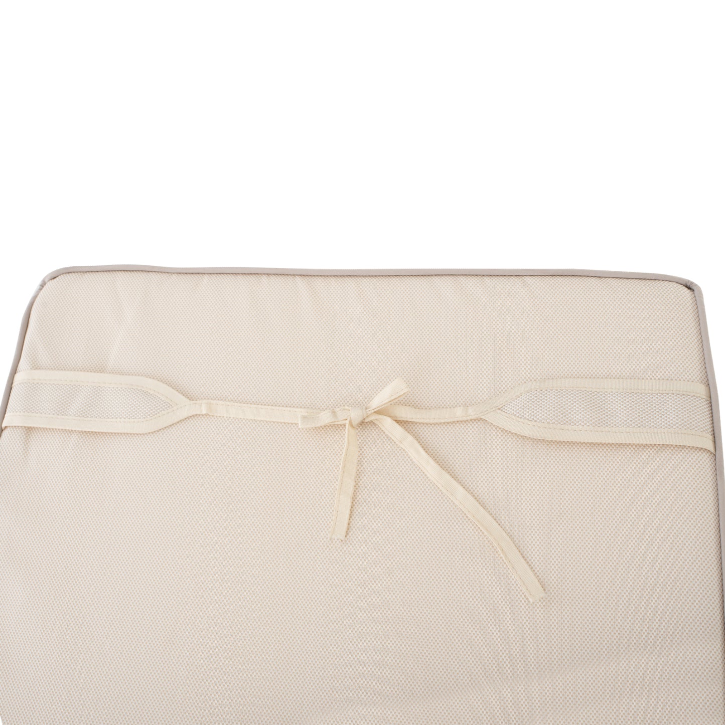 BEACH LOUNGER WITH CUSHION KORINOS HM10776.60T PINE WOOD--TEXTILENE COVER IN CREAM 79x204x77Hcm.