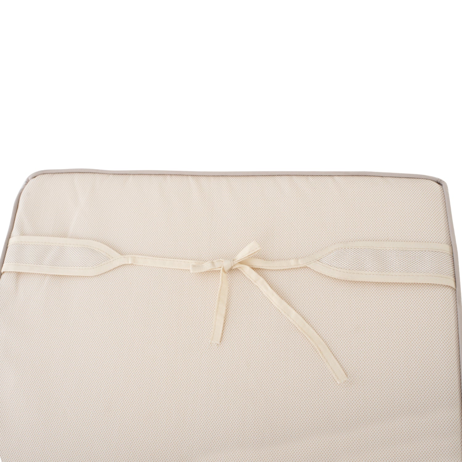 BEACH LOUNGER WITH CUSHION KORINOS HM10776.60T PINE WOOD--TEXTILENE COVER IN CREAM 79x204x77Hcm.