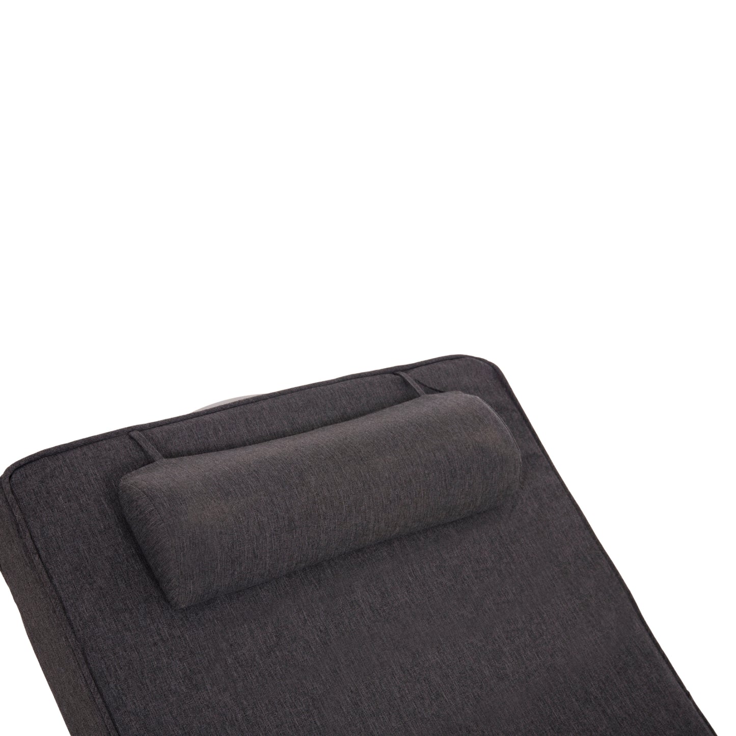 BEACH LOUNGER WITH CUSHION KORINOS HM10778.73 PINE WOOD--OLEFIN COVER IN GREY 79x204x77Hcm.