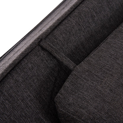 BEACH LOUNGER WITH CUSHION KORINOS HM10778.73 PINE WOOD--OLEFIN COVER IN GREY 79x204x77Hcm.