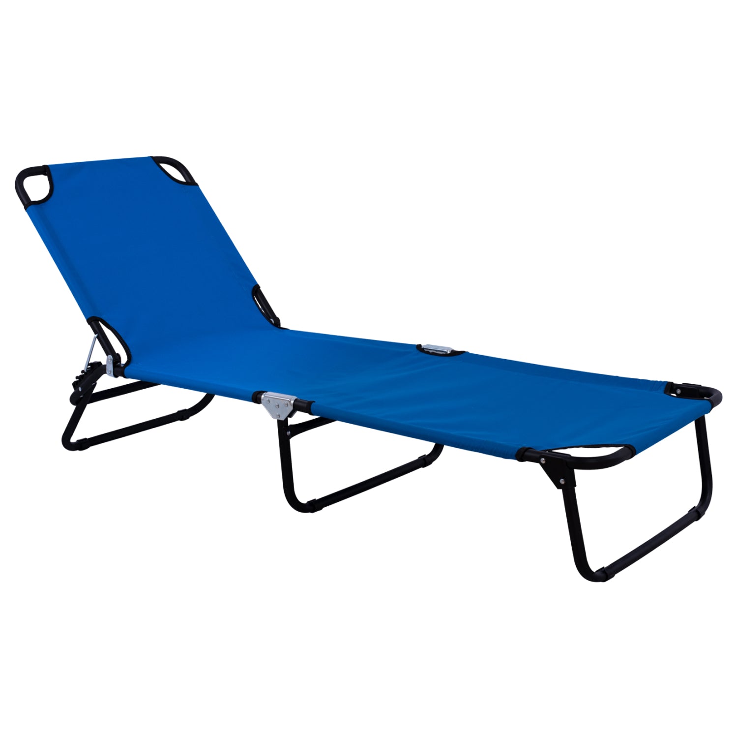 SUNBED HM5278 BLACK METALLIC WITH BLUE WATERPROOF FABRIC