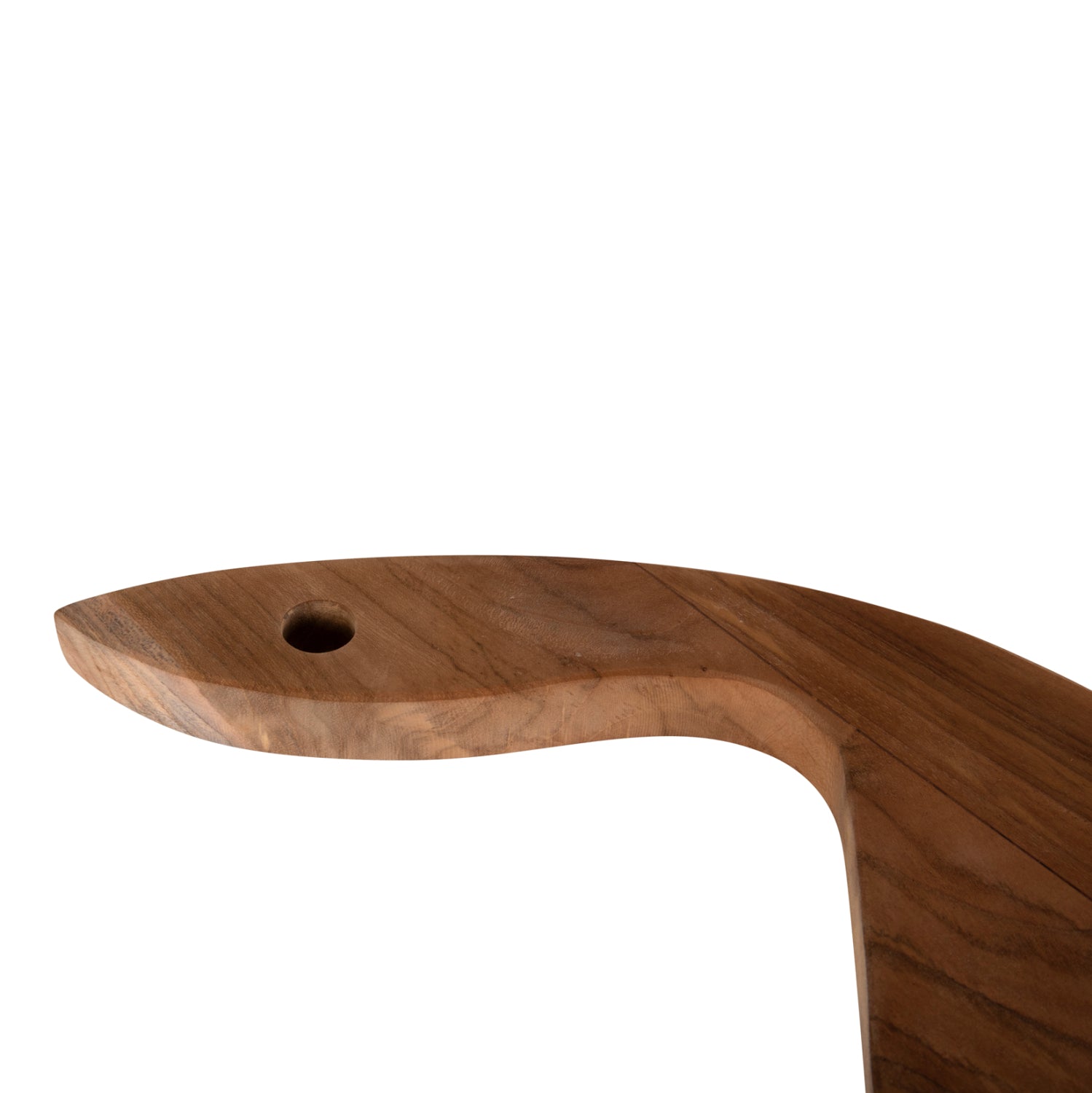 CUTTING BOARD FOR THE KITCHEN HM4289 TEAK WOOD IN NATURAL-HANGING HOLE-SLANTED HANDLE 14,5x50x2Hcm.