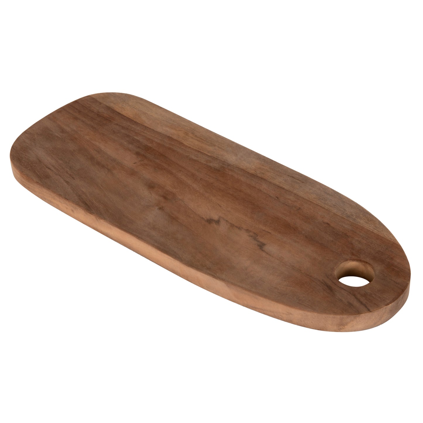 CUTTING BOARD IN OBLONG SHAPE HM4286 TEAK WOOD IN NATURAL-WITH HANGING HOLE 15x39x2Hcm.