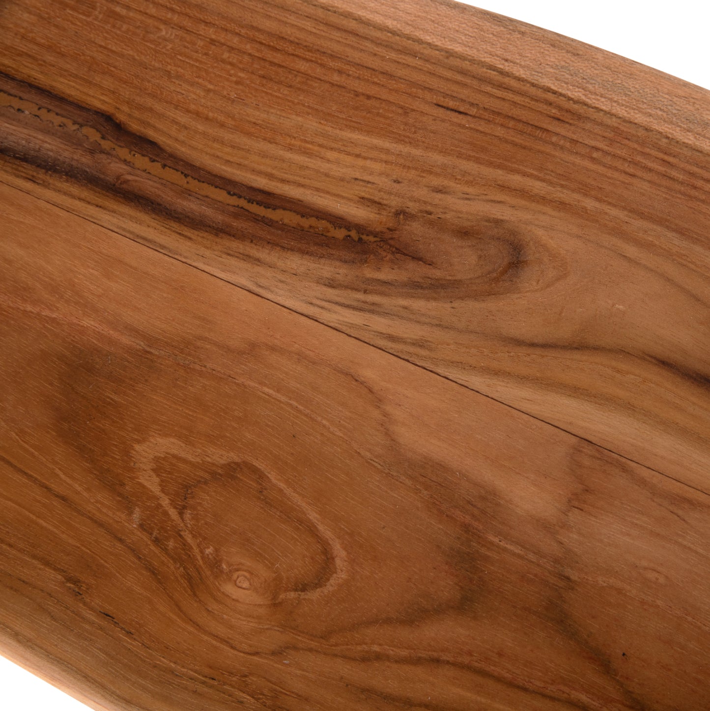 CUTTING BOARD OVAL FOR THE KITCHEN HM4284 TEAK WOOD IN NATURAL-WITH HANGING HOLE 15x41x2H cm.