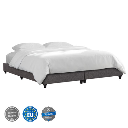 SUBSTRATE EXTRA-DOUBLE BED SIGGY HM21217--GREY FABRIC--FOR MATTRESS 160x200cm.